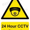 24 Hour CCTV in Operation Dome Camera Sign – A5, A4, A3 | Vinyl Sticker & Rigid PVC – Easi-Signs