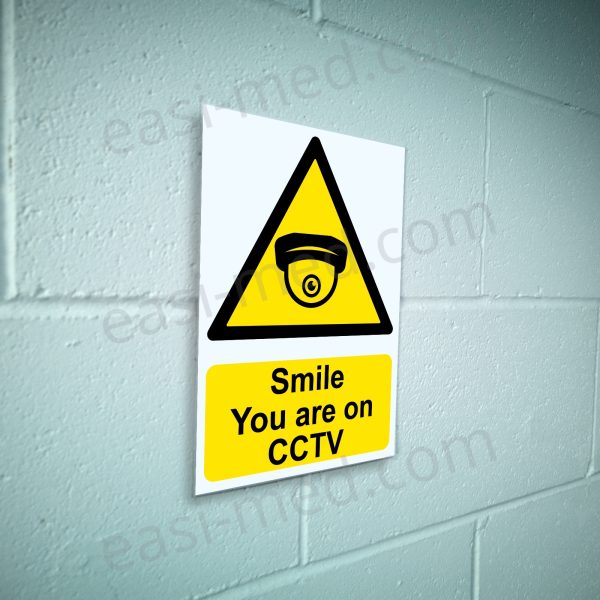 Smile You Are on CCTV Dome Camera Sign – A5, A4, A3 | Vinyl Sticker & Rigid PVC – Easi-Signs