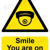 Smile You Are on CCTV Dome Camera Sign – A5, A4, A3 | Vinyl Sticker & Rigid PVC – Easi-Signs