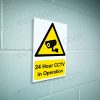24 Hour CCTV in Operation Bullet Camera Sign – A5, A4, A3 | Vinyl Sticker & Rigid PVC – Easi-Signs