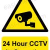 24 Hour CCTV in Operation Bullet Camera Sign – A5, A4, A3 | Vinyl Sticker & Rigid PVC – Easi-Signs