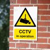 CCTV in Operation Ceiling Mount Camera Sign – A5, A4, A3 | Vinyl Sticker & Rigid PVC – Easi-Signs