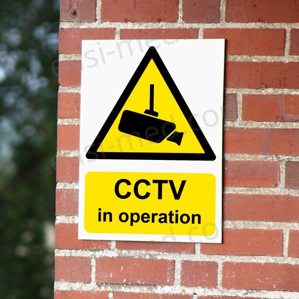 CCTV in Operation Ceiling Mount Camera Sign – A5, A4, A3 | Vinyl Sticker & Rigid PVC – Easi-Signs