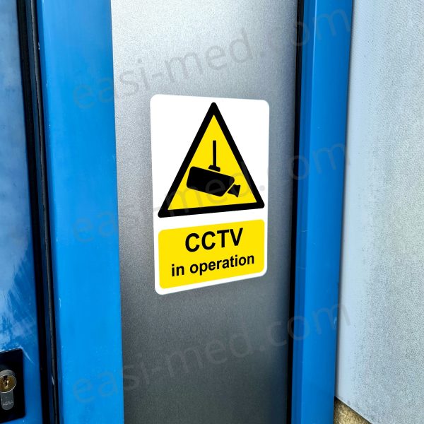 CCTV in Operation Ceiling Mount Camera Sign – A5, A4, A3 | Vinyl Sticker & Rigid PVC – Easi-Signs