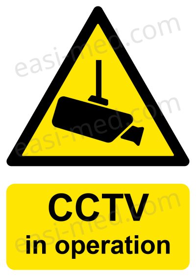 CCTV in Operation Ceiling Mount Camera Sign – A5, A4, A3 | Vinyl Sticker & Rigid PVC – Easi-Signs