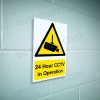 24 Hour CCTV in Operation Ceiling Mount Camera Sign – A5, A4, A3 | Vinyl Sticker & Rigid PVC – Easi-Signs