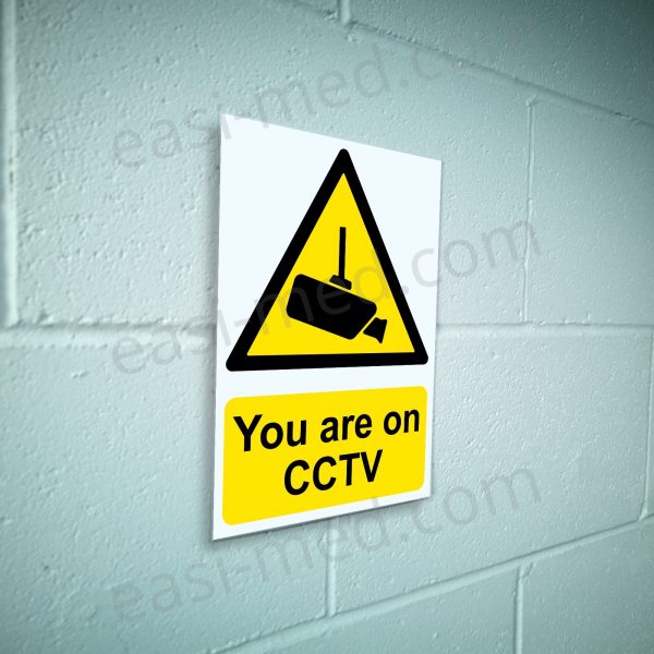 You Are on CCTV Ceiling Mount Camera Sign – A5, A4, A3 | Vinyl Sticker & Rigid PVC – Easi-Signs