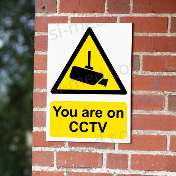 You Are on CCTV Ceiling Mount Camera Sign – A5, A4, A3 | Vinyl Sticker & Rigid PVC – Easi-Signs