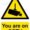 You Are on CCTV Ceiling Mount Camera Sign – A5, A4, A3 | Vinyl Sticker & Rigid PVC – Easi-Signs