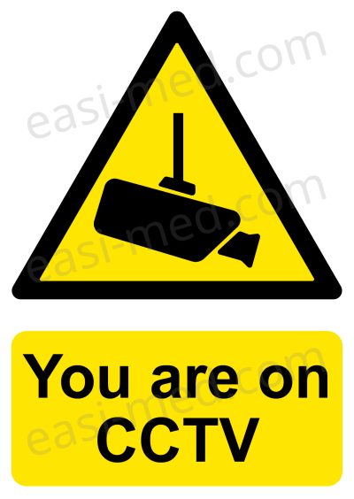 You Are on CCTV Ceiling Mount Camera Sign – A5, A4, A3 | Vinyl Sticker & Rigid PVC – Easi-Signs