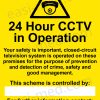 24 Hour CCTV in Operation Dome Camera GDPR Compliance Sign – A5, A4, A3 | Easi-Signs