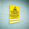 24 Hour CCTV in Operation Ceiling Mount Camera GDPR Compliance Sign – A5, A4, A3 | Easi-Signs