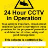 24 Hour CCTV in Operation Ceiling Mount Camera GDPR Compliance Sign – A5, A4, A3 | Easi-Signs