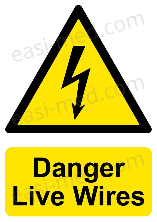 Danger Live Wires Safety Sign – Electrical Hazard Warning | A5, A4, A3  | Easi-Signs