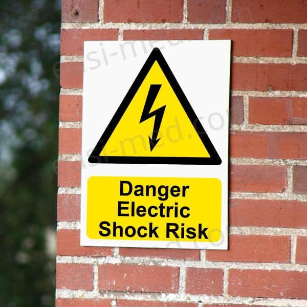 Danger Electric Shock Risk Safety Sign – Electrical Hazard Warning | A5, A4, A3 | Easi-Signs
