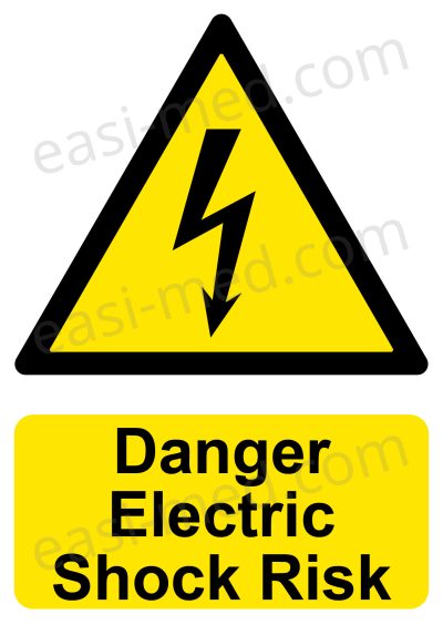 Danger Electric Shock Risk Safety Sign – Electrical Hazard Warning | A5, A4, A3 | Easi-Signs