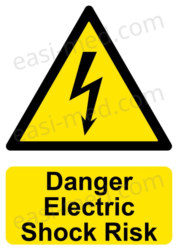 Danger Electric Shock Risk Safety Sign – Electrical Hazard Warning | A5, A4, A3 | Easi-Signs