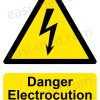 Danger Electrocution Hazard Safety Sign – Electrical Warning | A5, A4, A3 | Easi-Signs