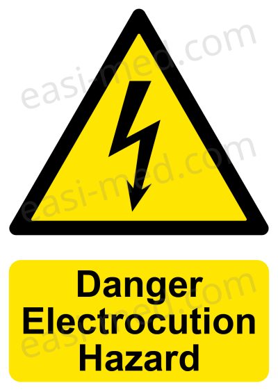 Danger Electrocution Hazard Safety Sign – Electrical Warning | A5, A4, A3 | Easi-Signs