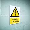 Danger 110 Volts Electrical Safety Sign | A5, A4, A3 | Easi-Signs