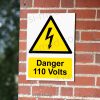 Danger 110 Volts Electrical Safety Sign | A5, A4, A3 | Easi-Signs