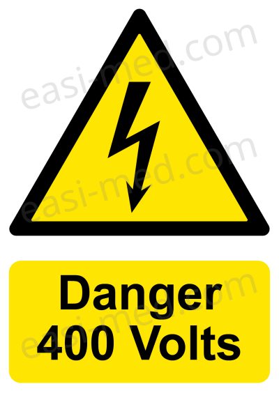 Danger 400 Volts Electrical Safety Sign | A5, A4, A3 | Easi-Signs