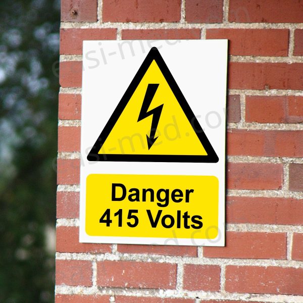 Danger 415 Volts Electrical Safety Sign | A5, A4, A3 | Easi-Signs