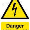 Danger 240 Volts AC Electrical Safety Sign | A5, A4, A3 | Easi-Signs