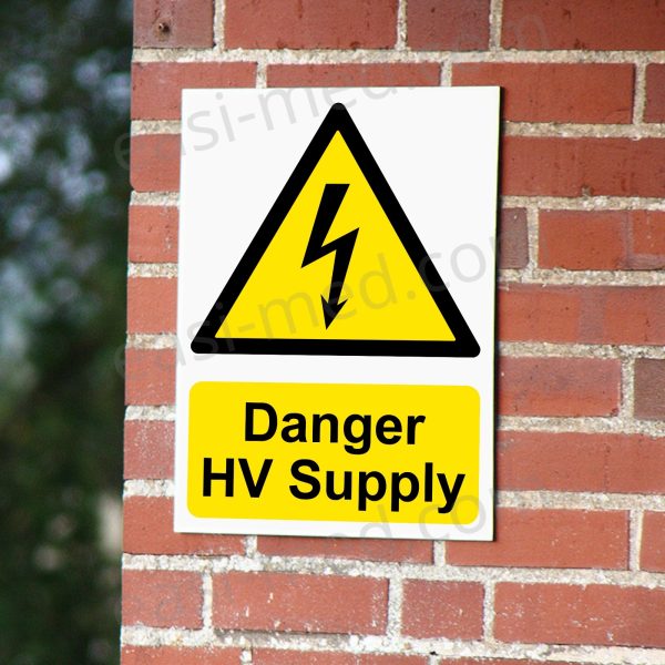 Danger HV Supply Electrical Warning Sign | A5, A4, A3 | Easi-Signs