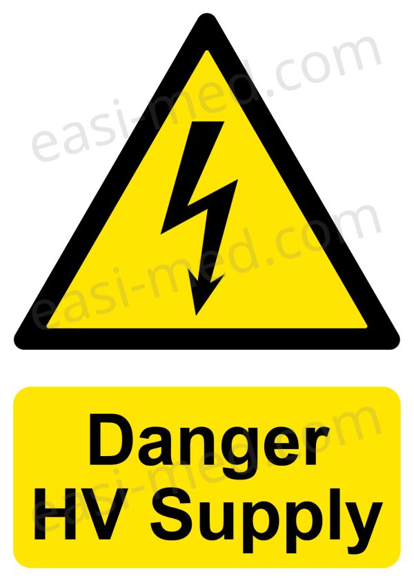 Danger HV Supply Electrical Warning Sign | A5, A4, A3 | Easi-Signs