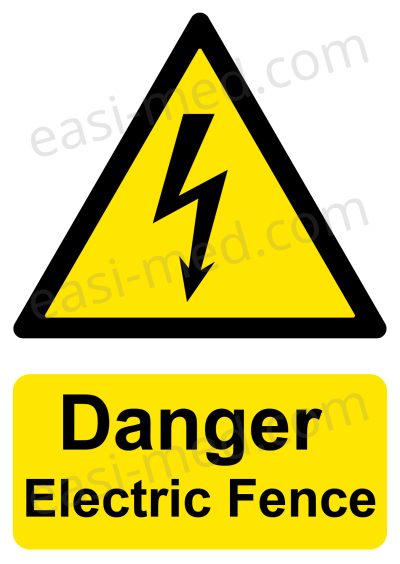 Danger Electric Fence Warning Sign | A5, A4, A3 | Easi-Signs