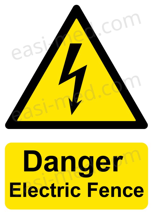 Danger Electric Fence Warning Sign | A5, A4, A3 | Easi-Signs