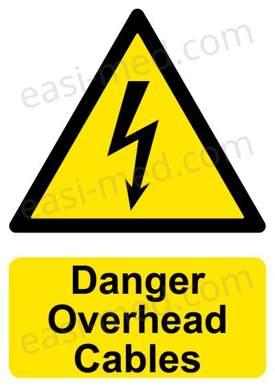 Danger Overhead Cables Safety Sign | A5, A4, A3 | Easi-Signs