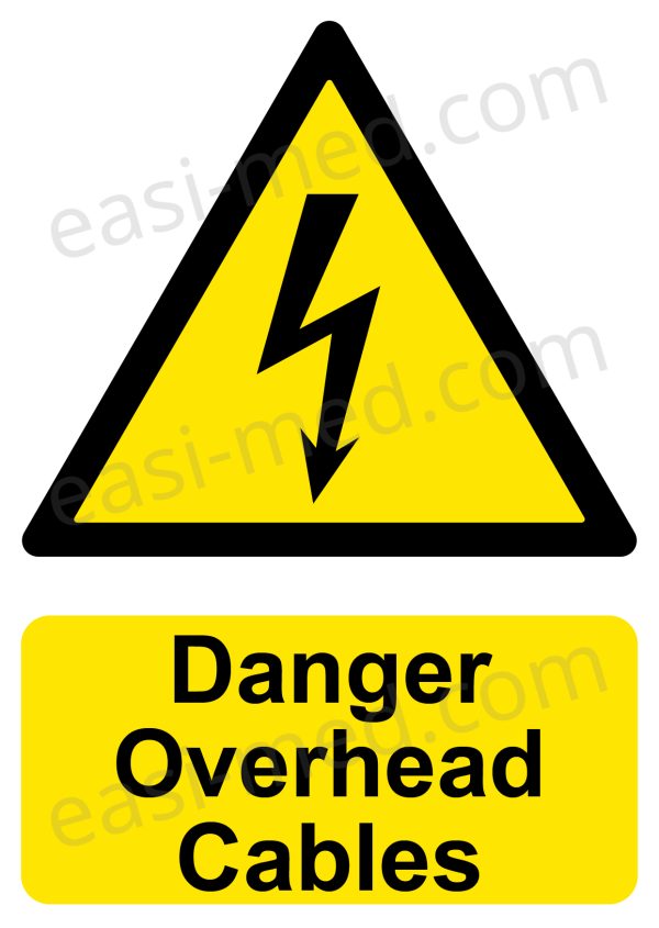 Danger Overhead Cables Safety Sign | A5, A4, A3 | Easi-Signs