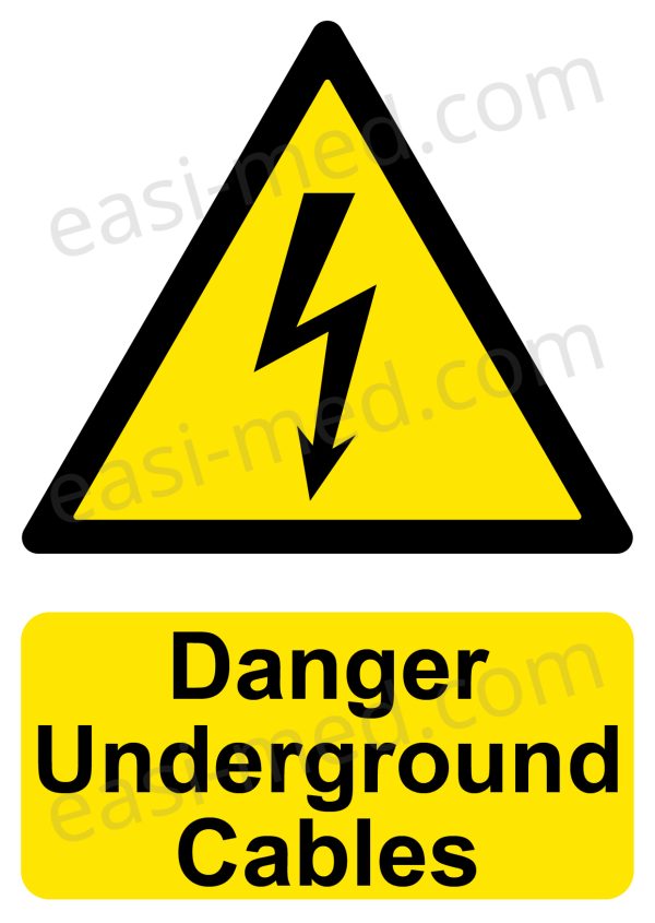 Danger Underground Cables Safety Sign | A5, A4, A3 | Easi-Signs