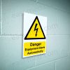 Danger Equipment Starts Automatically Sign | A5, A4, A3 | Machinery Safety Warning