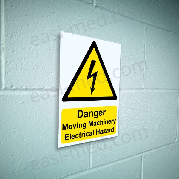 Danger Moving Machinery Electrical Hazard Sign | A5, A4, A3 | Industrial Safety Warning