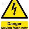 Danger Moving Machinery Electrical Hazard Sign | A5, A4, A3 | Industrial Safety Warning