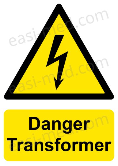 Danger Transformer Safety Sign | A5, A4, A3 | High Voltage Electrical Warning