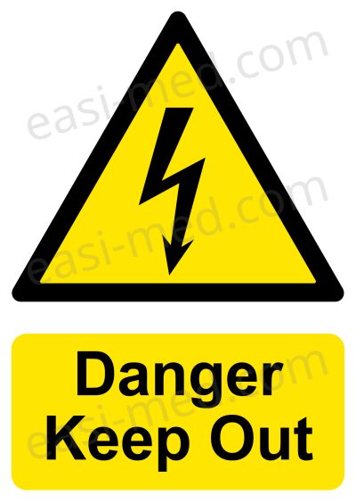 Danger Keep Out Sign | A5, A4, A3 | Electrical Hazard Warning Safety Sign