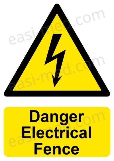 Danger Electrical Fence Sign | A5, A4, A3 | High Voltage Farm Safety Warning