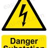 Danger Substation Sign | A5, A4, A3 | Electrical Hazard Safety Notice