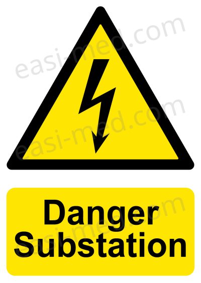 Danger Substation Sign | A5, A4, A3 | Electrical Hazard Safety Notice