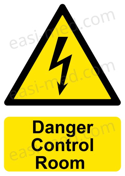 Danger Control Room Sign | A5, A4, A3 | Electrical Hazard Safety Notice