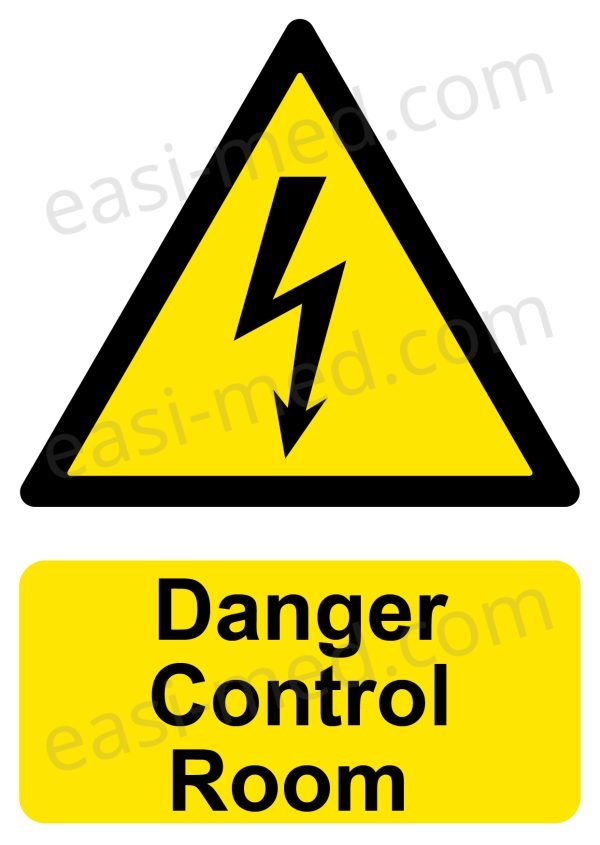 Danger Control Room Sign | A5, A4, A3 | Electrical Hazard Safety Notice