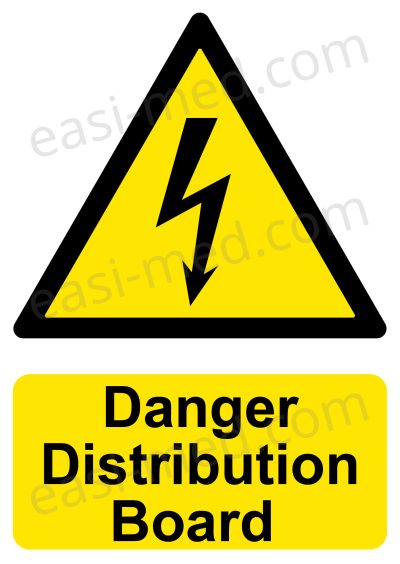 Danger Distribution Board Sign | A5, A4, A3  | Electrical Hazard Safety Notice
