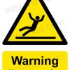 CA-SLIP-PORT-001-02-WM Warning Slippery Surface Safety Sign | A5, A4, A3 | Easi-Signs