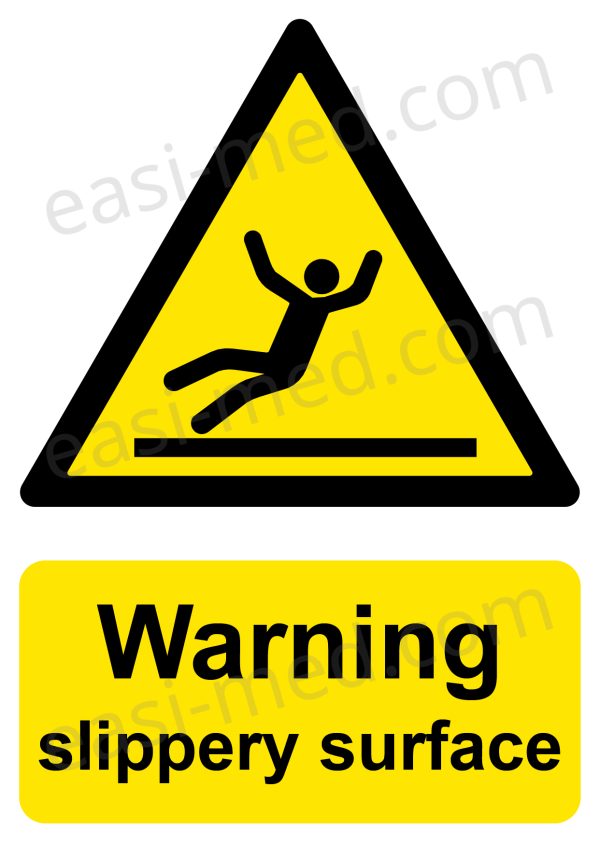 CA-SLIP-PORT-001-02-WM Warning Slippery Surface Safety Sign | A5, A4, A3 | Easi-Signs