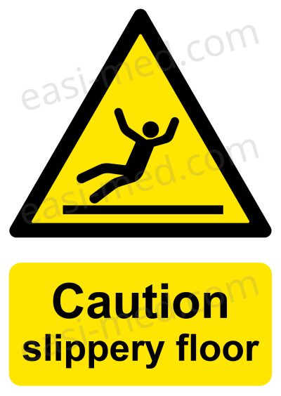 CA-SLIP-PORT-001-03-WM Caution Slippery Floor Safety Warning Sign | A5, A4, A3 | Easi-Signs