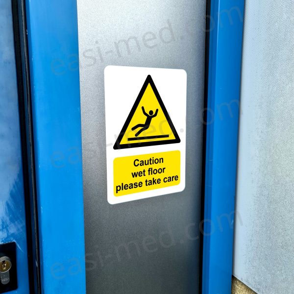 CA-SLIP-PORT-001-07-FROSTED-GLASS-WM Caution Wet Floor Please Take Care Sign | A5, A4, A3 | Easi-Signs